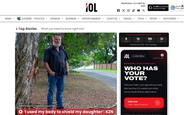 IOL front page